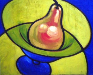 Pear in Bowl 24x18 